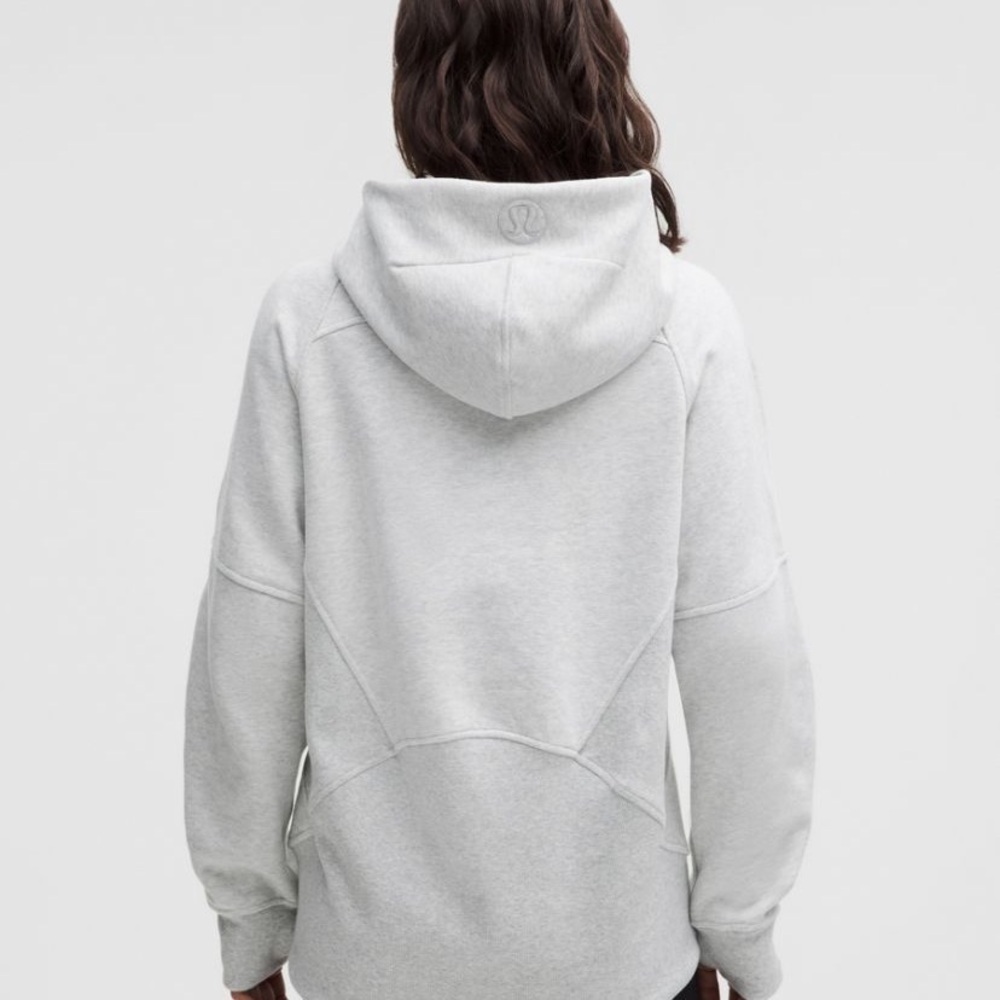 Lululemon Athletica Light Gray Scooba Half Zip Hoodie Long Sleeve - Picture 8 of 13